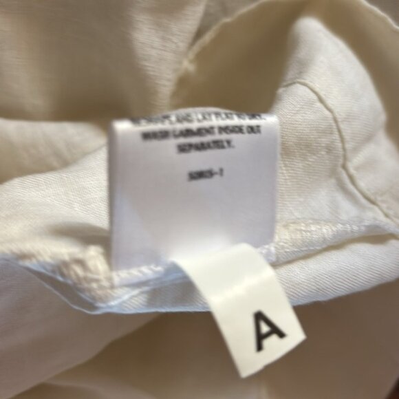 [New] Eileen Fisher (S) Ivory-White Organic Linen Sequined Cami Tank Top - Picture 8 of 8